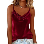 Velour Solid Camisole Tank Top for Women
