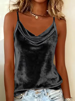 Velour Solid Camisole Tank Top for Women
